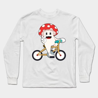 Mushroom with Bicycle Long Sleeve T-Shirt